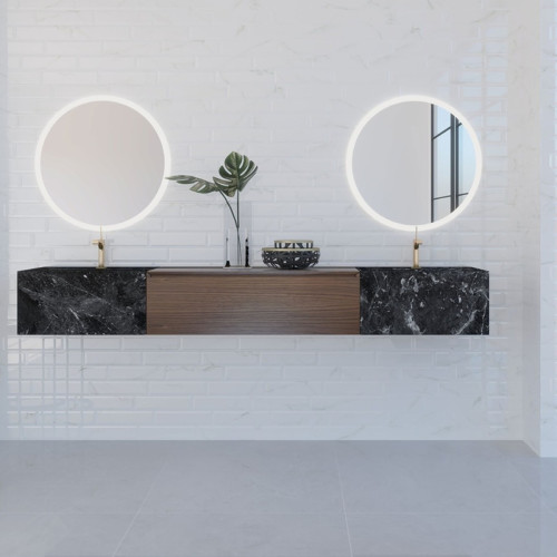 Wooden Cabinet + Marble - 3319