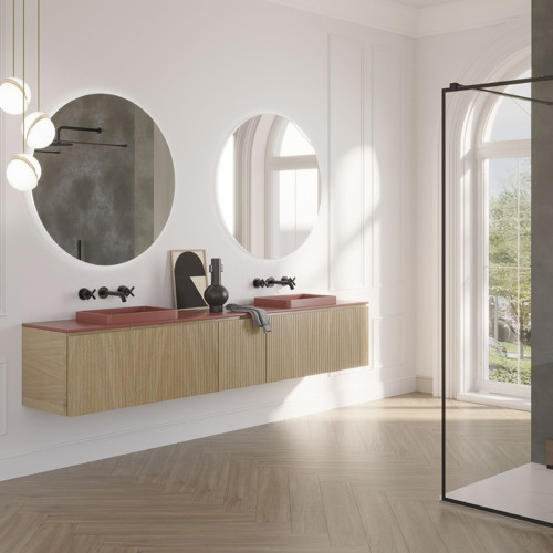Natural Wood Bathroom Cabinet | 3730