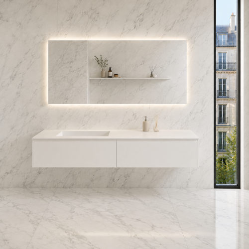 Vanity Top + Lacquered MDF Cabinet - 32156