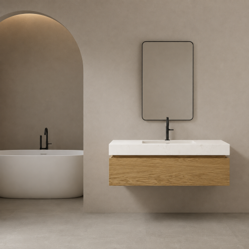 Bespoke Basin + Solid Oak Cabinet | 1 Drawer 321680