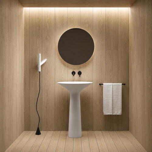 TOTEM 2608 Freestanding Solid Surface Basin