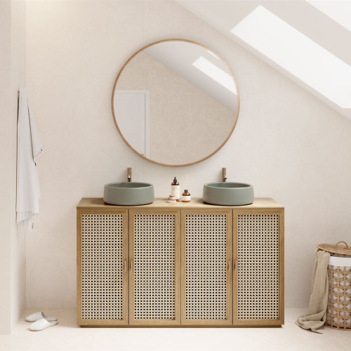 Natural Wood Cabinet, 2/4 Doors | Floor-Standing | 3907
