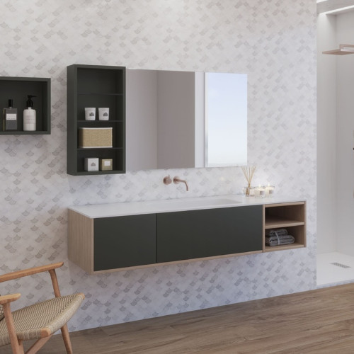 Marble Vanity Top + Wall-Hung MDF Cabinet | 3204
