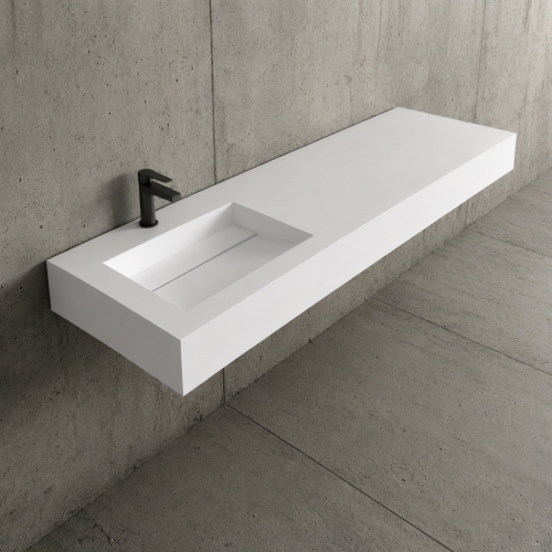 Bespoke Solid Surface Integrated Washbasin – Model 3005