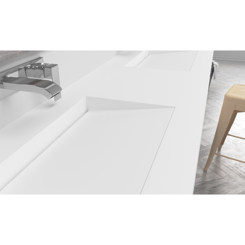 Bespoke Solid Surface Integrated Double Washbasin – Model 3009