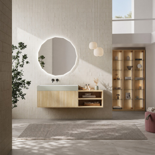 Wooden Cabinet, 1 Drawer, 2 Open Shelves | 3207