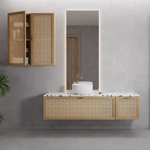 Marble Vanity Top + Solid Ash Cabinet | 3910