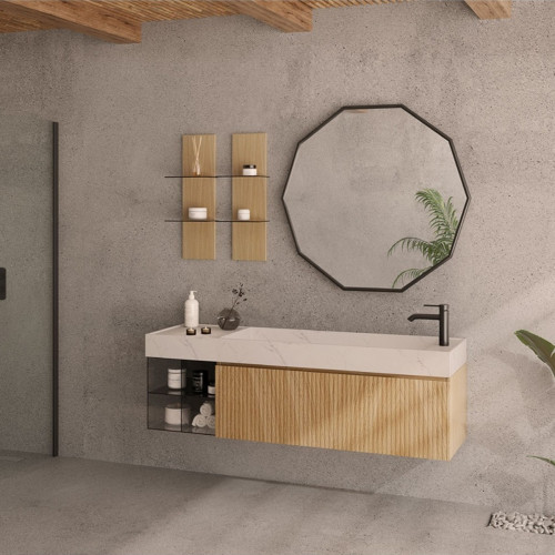 Natural Wood Bathroom Cabinet | 3726