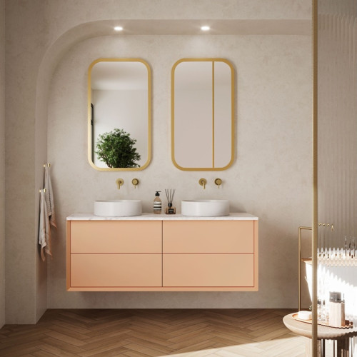 Corian Vanity Top + Wall-Hung MDF Cabinet | 3237